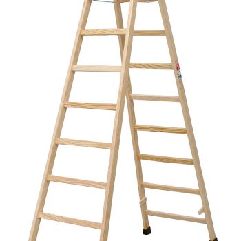 Escaleras dobles 9 Escalera doble de madera