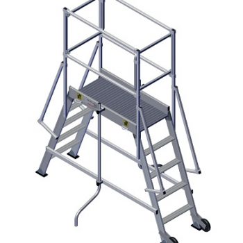 Escaleras de tijera, plataformas, TIR 9 Plataforma doble acceso